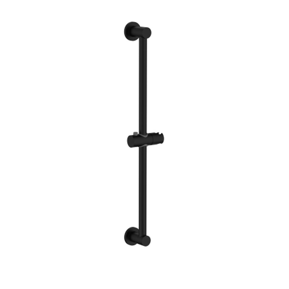 Bristan Round Riser Rail With Fixed Position Brackets - Black