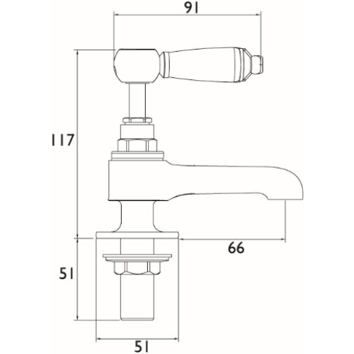 Bristan Renaissance Basin Pillar Taps - Chrome