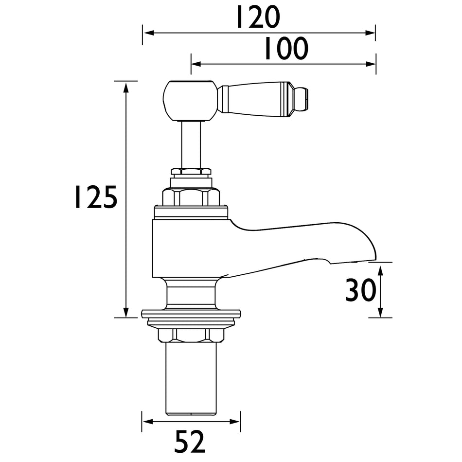 Bristan Renaissance Bath Pillar Taps - Chrome