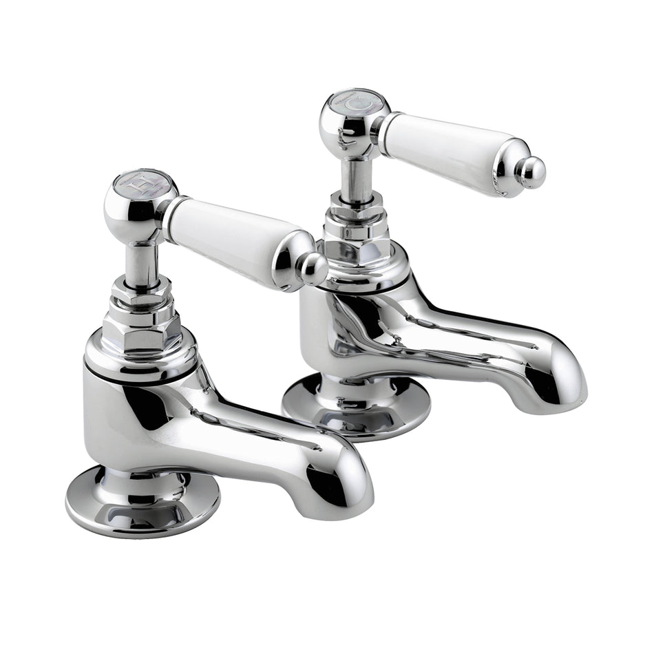 Bristan Renaissance Bath Pillar Taps - Chrome