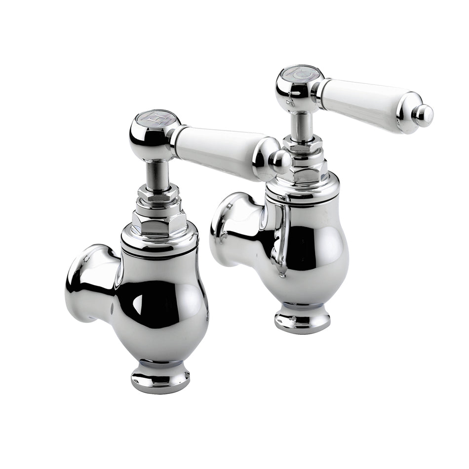 Bristan Renaissance Globe Basin Pillar Taps - Chrome