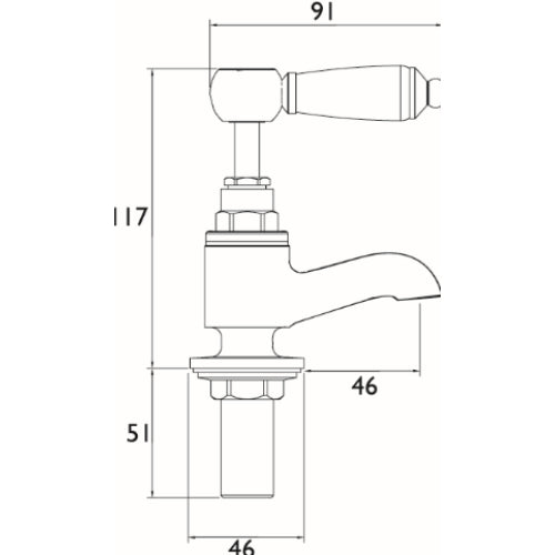 Bristan Renaissance Vanity Basin Pillar Taps - Chrome
