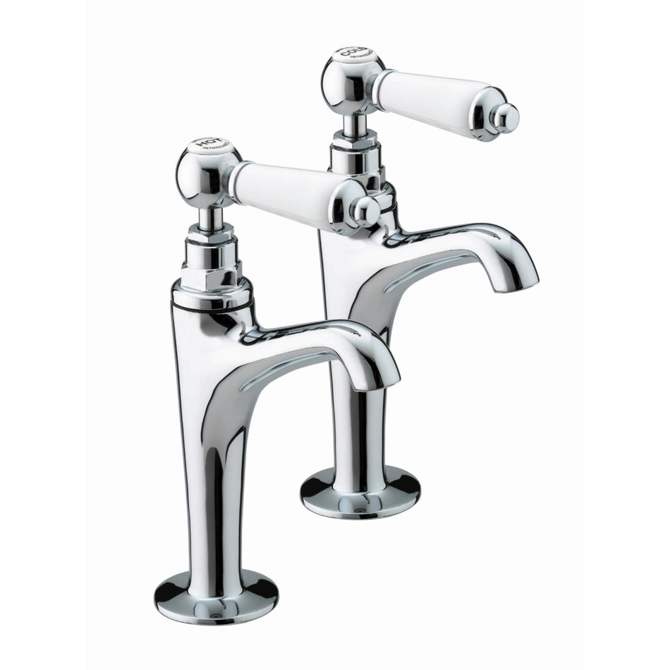 Bristan Renaissance High Neck Kitchen Pillar Taps - Chrome