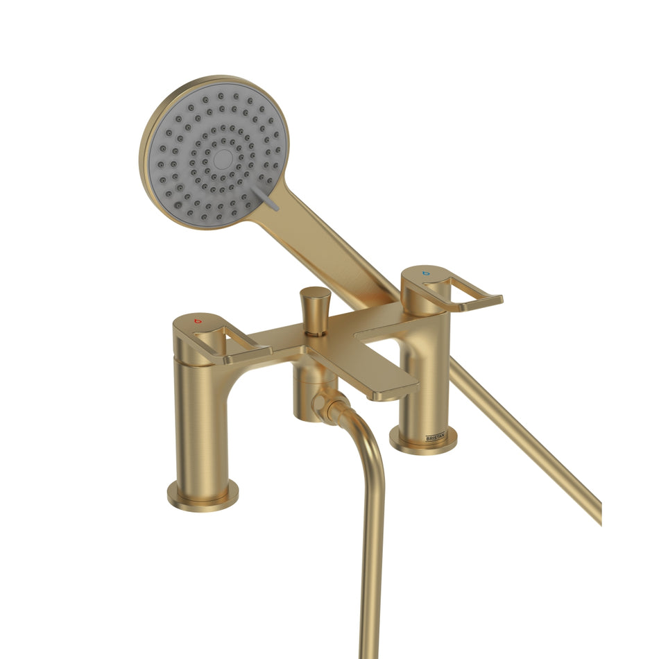 Bristan Saffron Bath Shower Mixer Tap - Brushed Brass