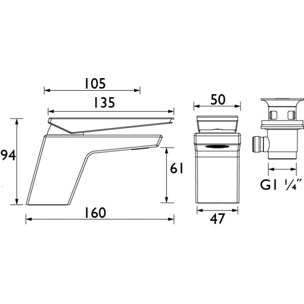 Bristan Sail Basin Mixer Tap - Chrome
