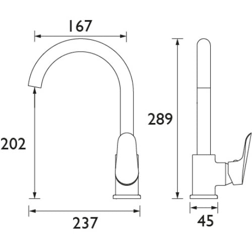Bristan Seltz Monobloc Kitchen Mixer Tap - Chrome