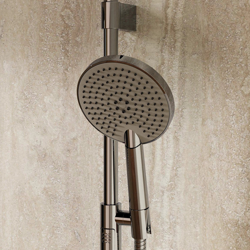 Crosswater Ethos Multifunction Push Button Shower Handset - 120mm Wide - Chrome