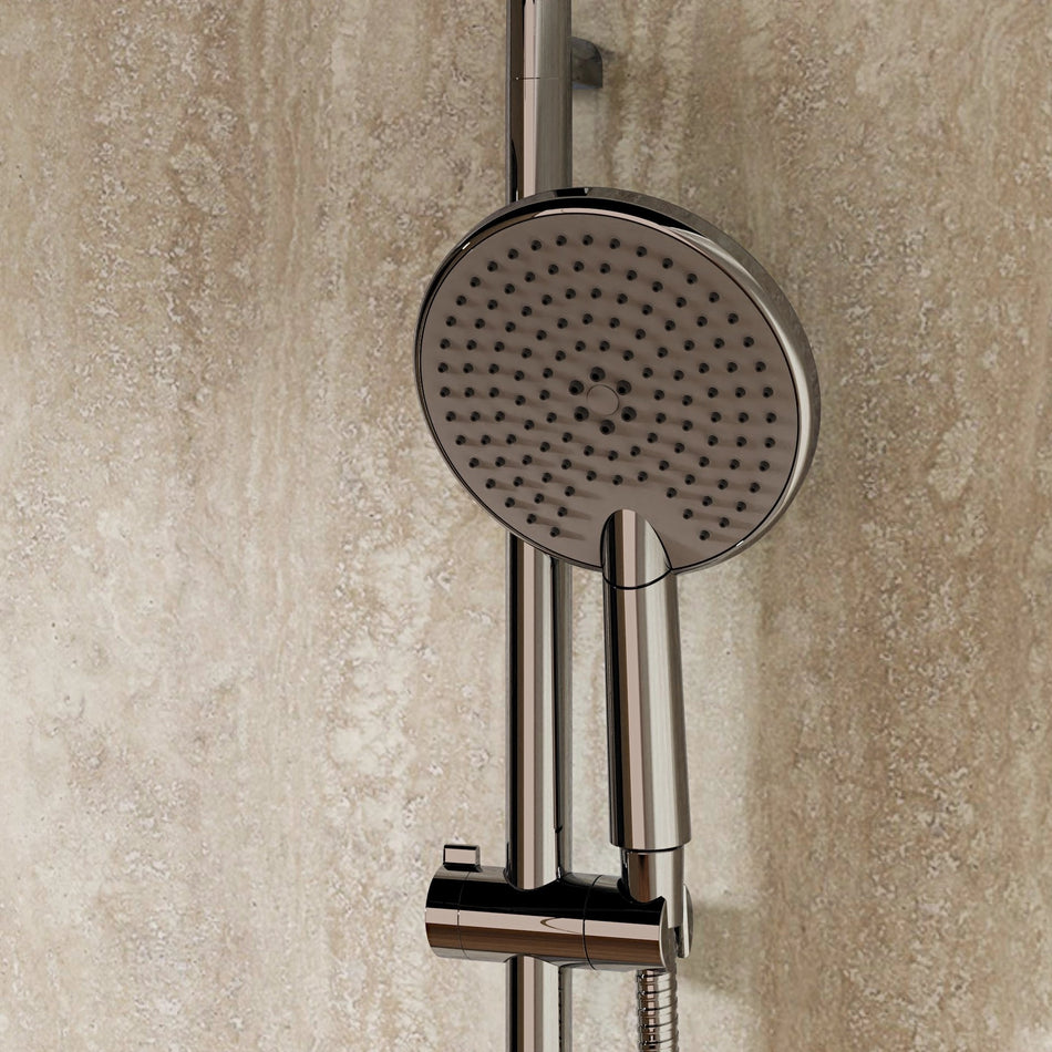 Crosswater Ethos Multifunction Push Button Shower Handset - 140mm Wide - Chrome