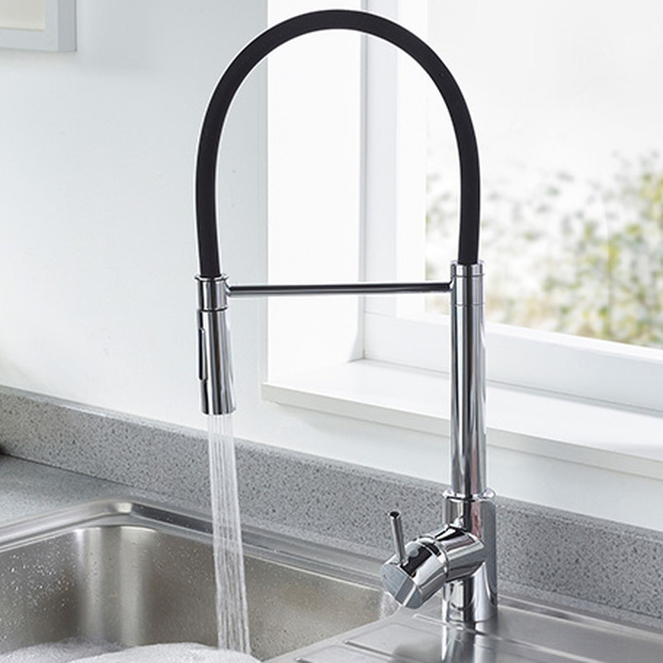 Bristan Silhouette Professional Kitchen Mixer Tap With Pull-Down Hose - Chrome