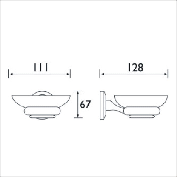 Bristan Solo Soap Dish - Chrome