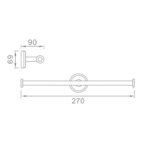 Bristan Solo Double Toilet Roll Holder - Chrome