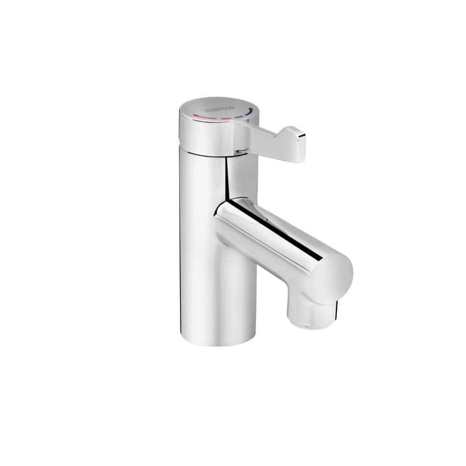 Bristan Solo Non-Thermostatic Healthcare Basin Mixer Tap Short Lever Handle - Chrome