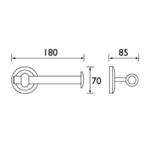 Bristan Solo Single Toilet Roll Holder - Chrome