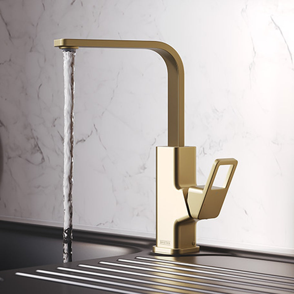 Bristan Spruce EasyFit Kitchen Mixer Tap - Brushed Brass