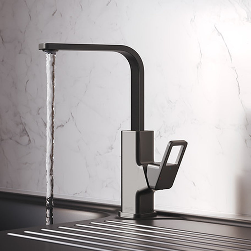 Bristan Spruce EasyFit Kitchen Mixer Tap - Gun Metal