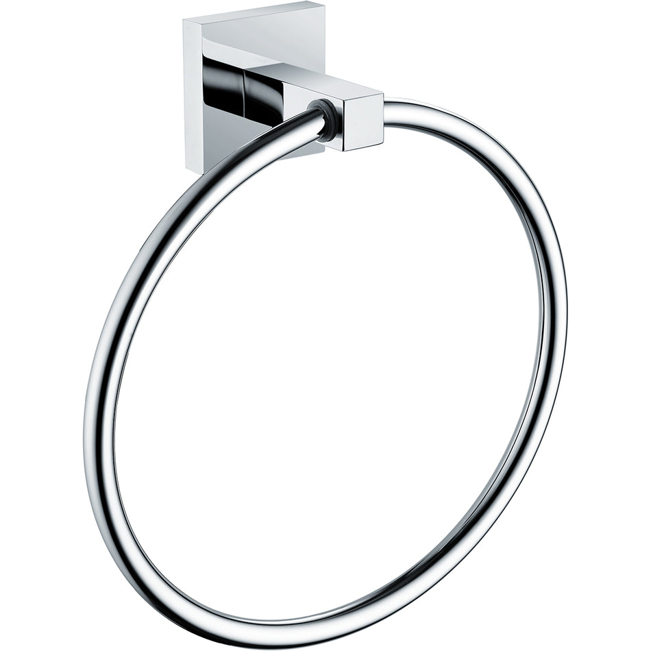 Bristan Square Towel Ring - Chrome