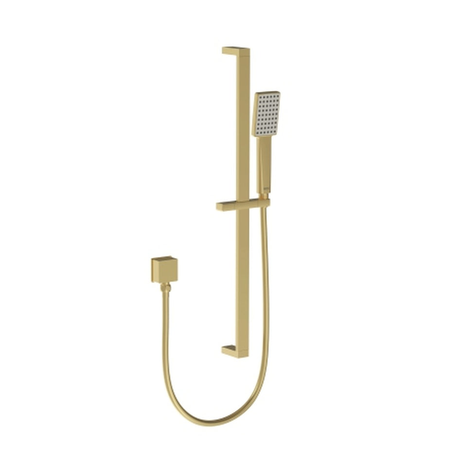 Bristan Square Single Function Shower Slide Rail Kit - Brushed Brass