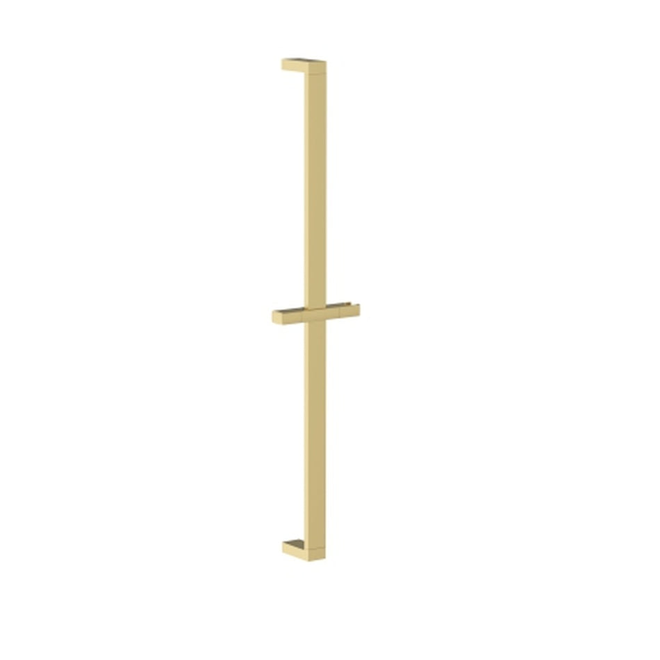 Bristan Square Shower Riser Rail With Fixed Position Brackets - Brushed Brass