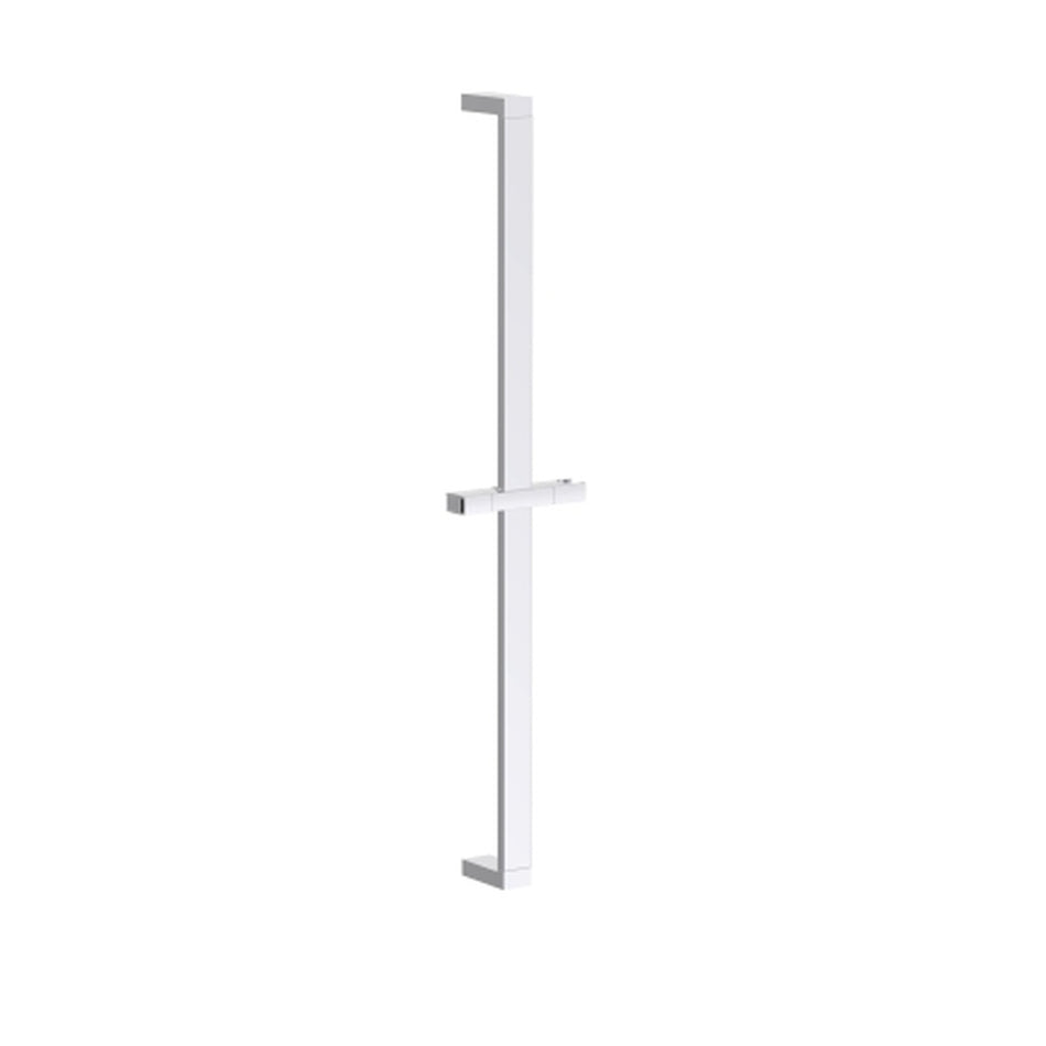 Bristan Square Shower Riser Rail With Fixed Position Brackets - Chrome