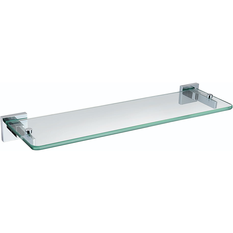 Bristan Square Glass Shelf - Chrome