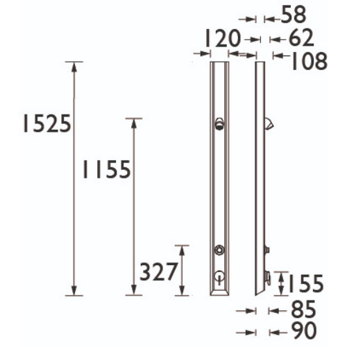 Bristan Timed Flow Shower Panel With VR Head