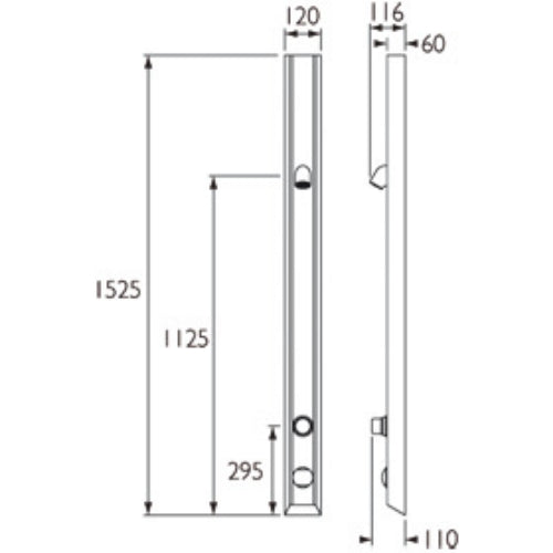 Bristan Fixed Temperature Timed Flow Shower Panel And VR Head