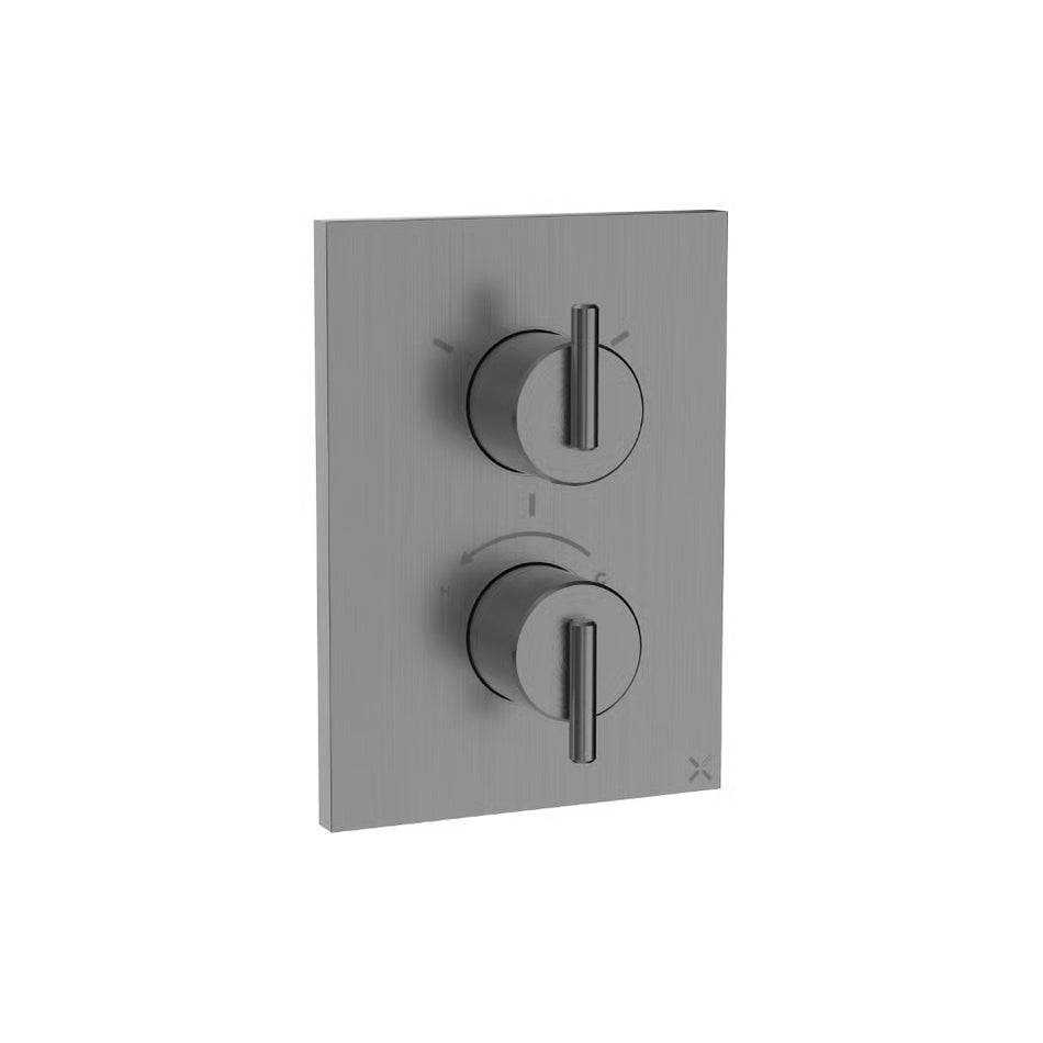 Crosswater 3one6 3 Outlet Lever Thermostatic Concealed Shower Valve - Stainless Slate