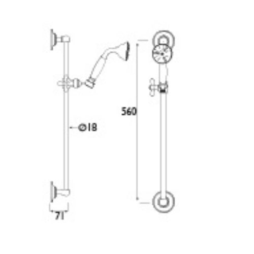 Bristan Deluxe Shower Kit - Chrome