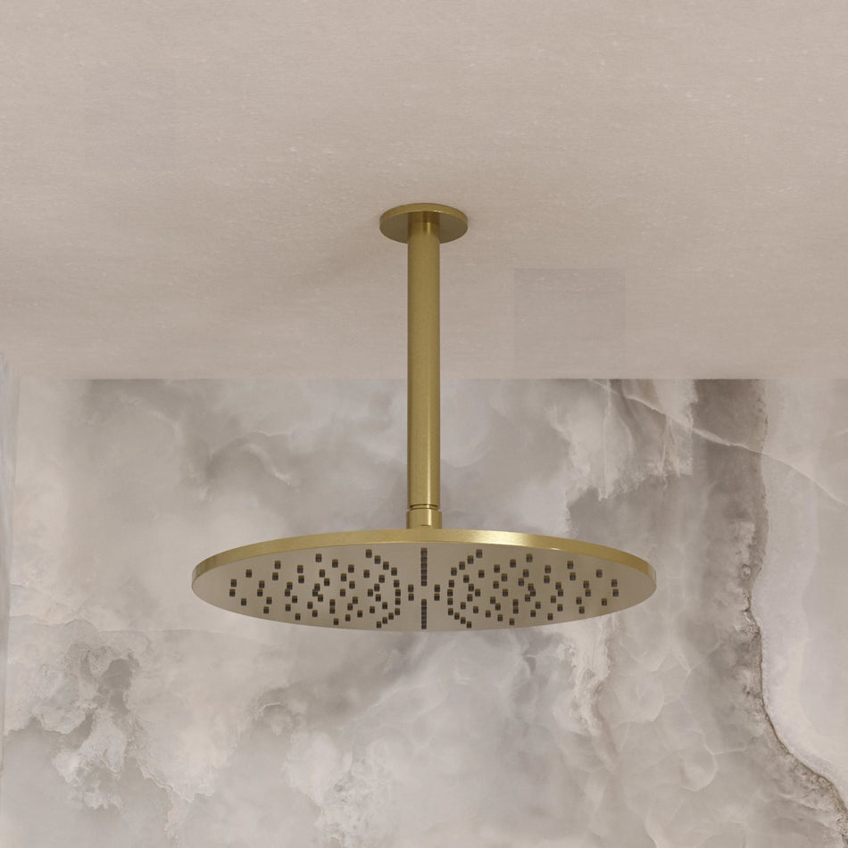 Crosswater 3ONE6 Ceiling Mounted Shower Arm - 200 Long - Brushed Brass Effect