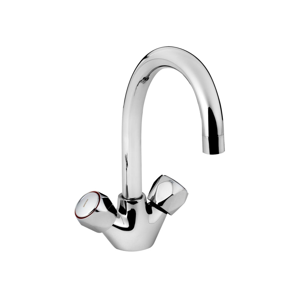 Bristan Club Monobloc Kitchen Mixer Tap With Metal Heads - Chrome