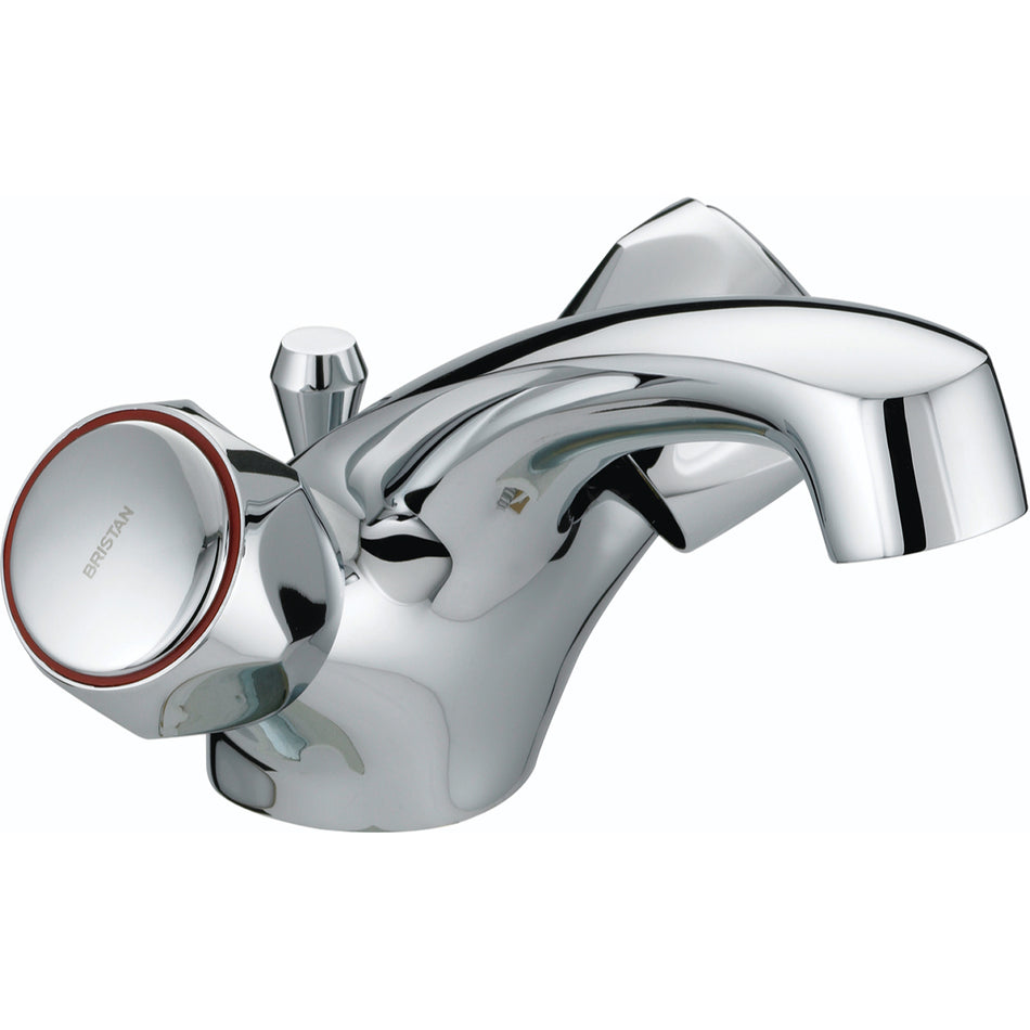 Bristan Club Dual Flow Basin Mixer Tap With Pop-Up Waste - Chrome