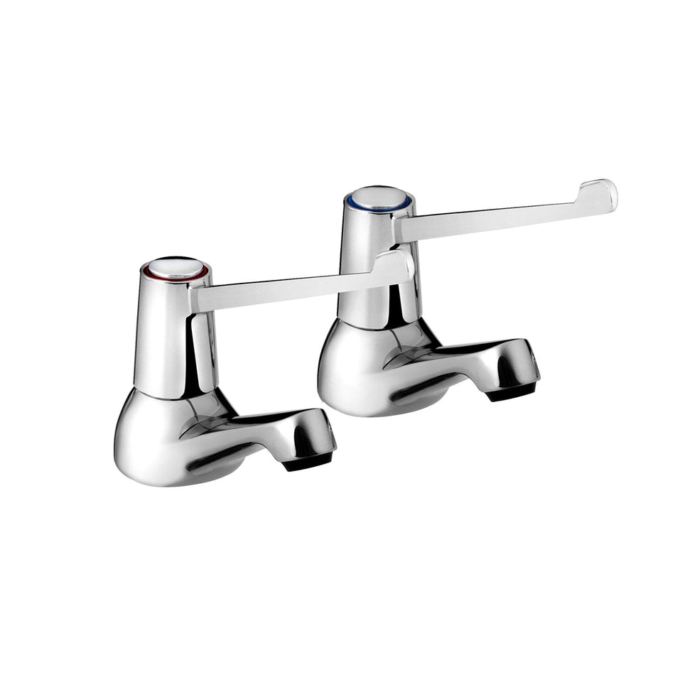 Bristan Lever Basin Pillar Taps With 6In Lever And Ceramic Disc Valves - Chrome