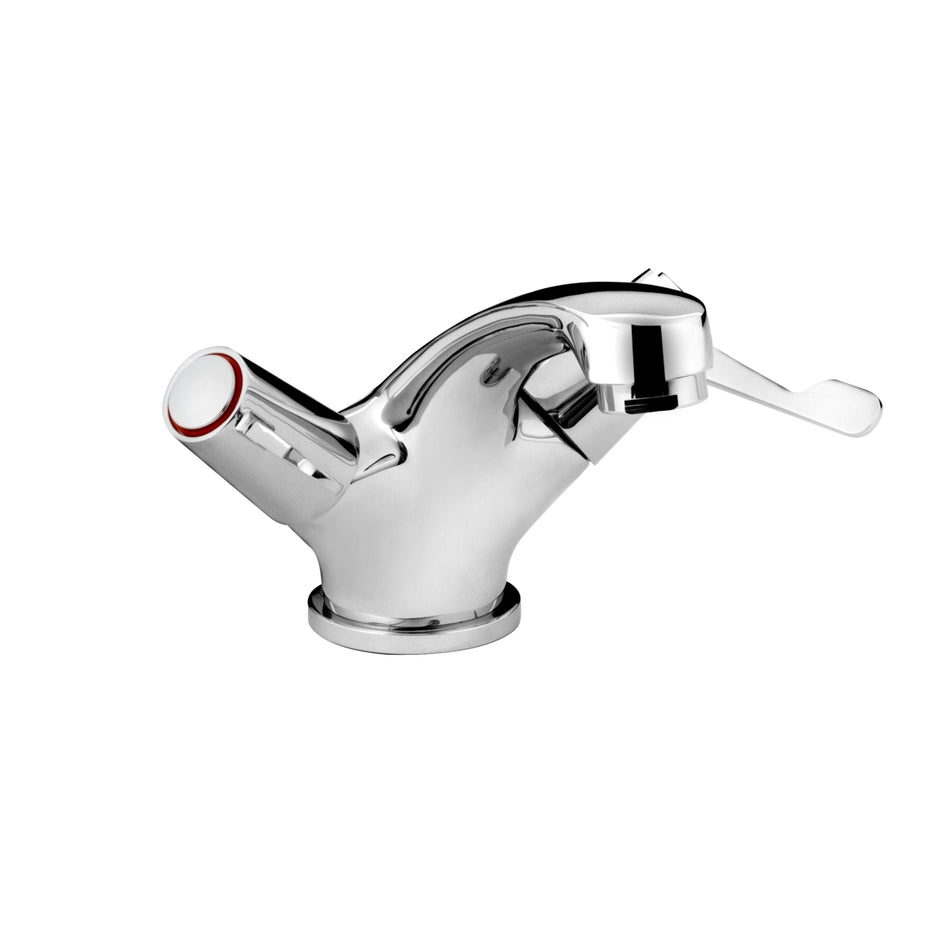 Bristan Lever Mono Basin Mixer Tap With Pop Up Waste And Ceramic Disc Valves - Chrome