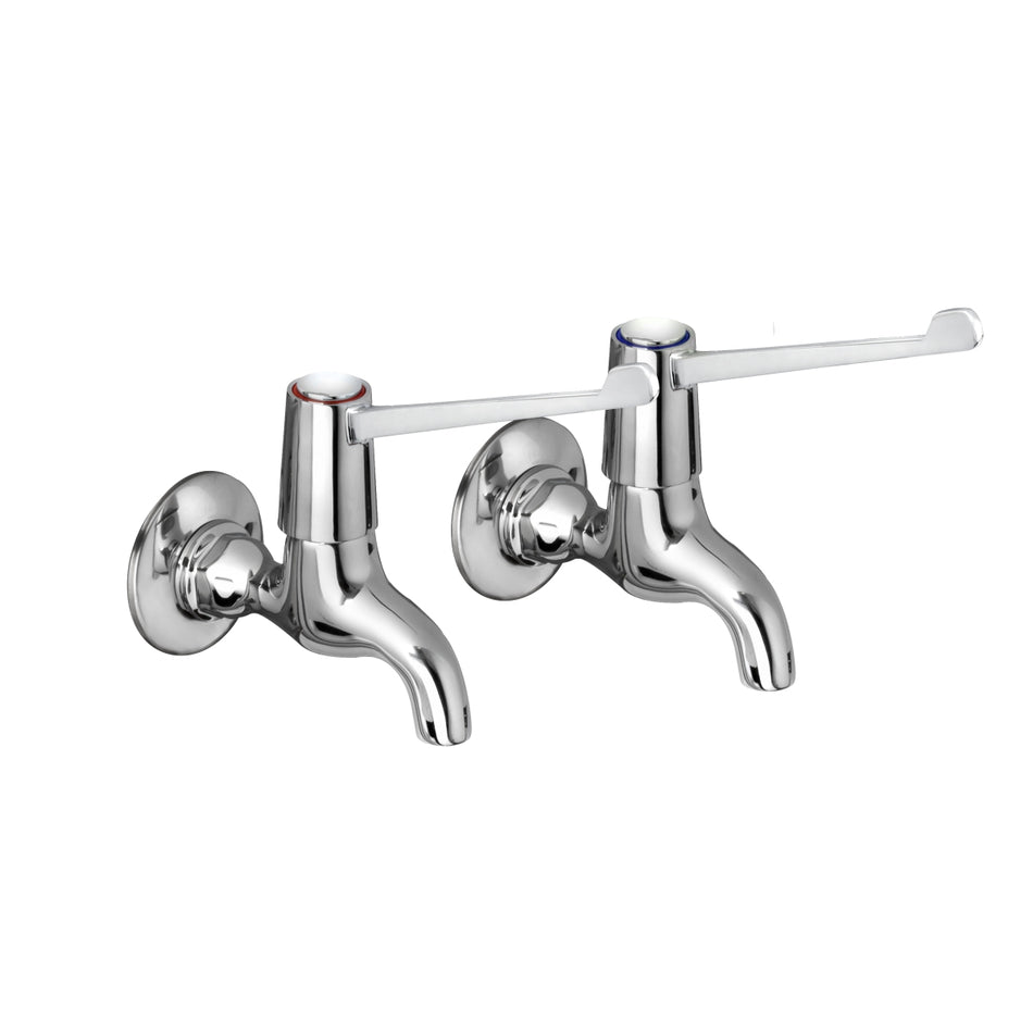 Bristan Lever Bib Taps With 6In Levers And Ceramic Disc Valves - Chrome