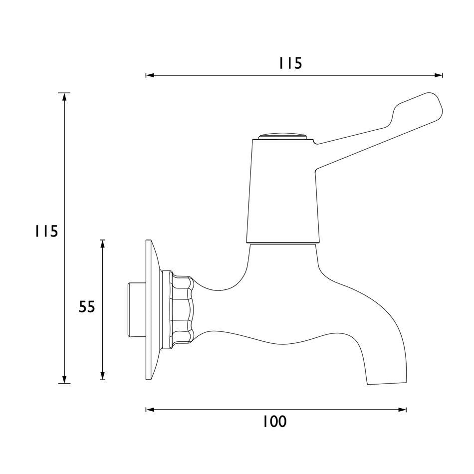 Bristan Lever Bib Taps With Ceramic Disc Valves - Chrome