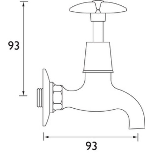 Bristan X Head Bib Taps - Chrome