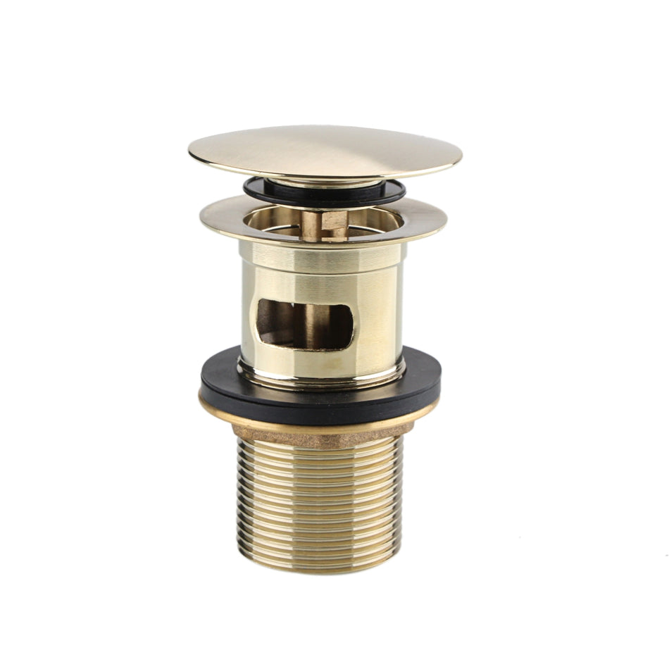 Bristan Round Clicker Basin Waste Slotted - Brushed Brass