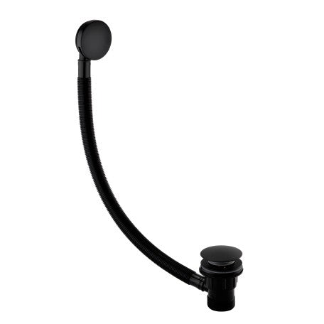 Bristan Round Clicker Bath Waste With Overflow - Black