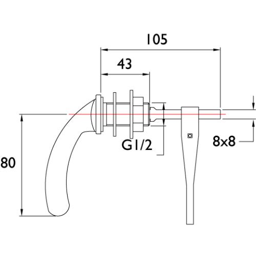Bristan Cistern Lever - Chrome