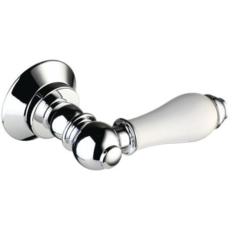 Bristan Cistern Lever Plated With White Components - 68mm High - Chrome