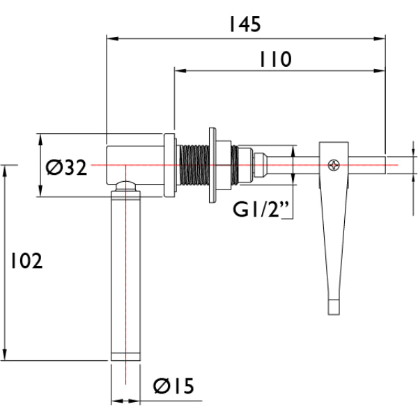 Bristan Prism Cistern Lever - Chrome