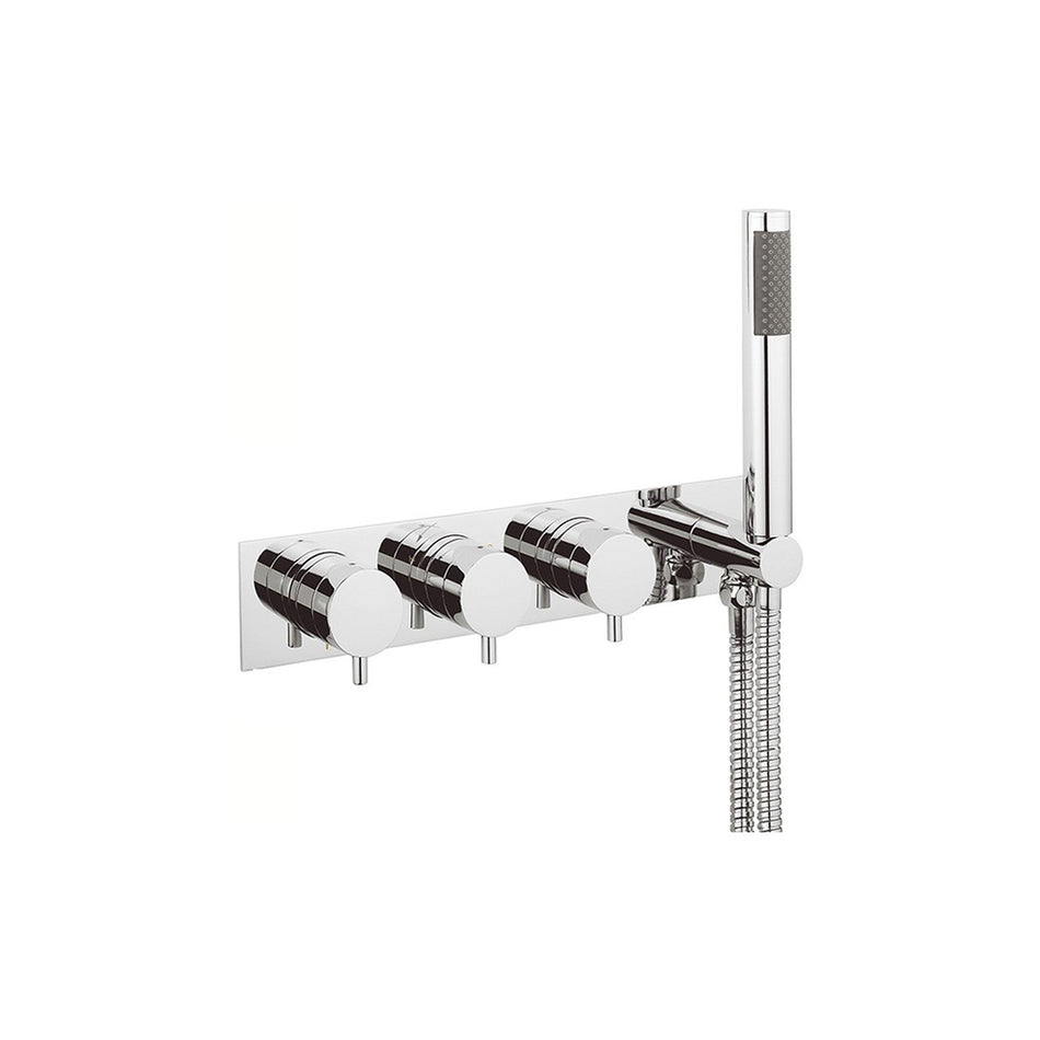 Crosswater Kai Lever 2 Outlet Portrait Concealed Thermostatic Shower Valve Body - Chrome