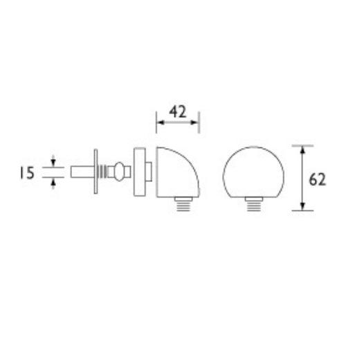 Bristan Fast Fix Wall Outlet Elbow - Chrome