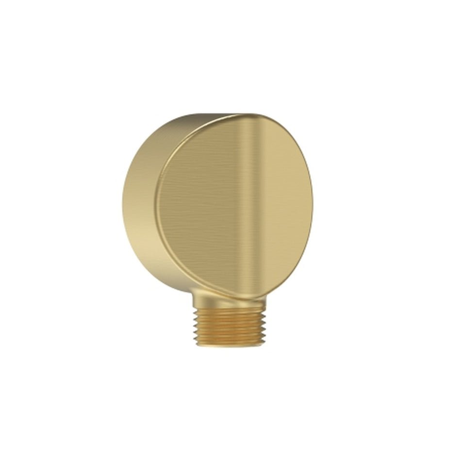 Bristan Round Shower Wall Outlet Elbow - Brushed Brass