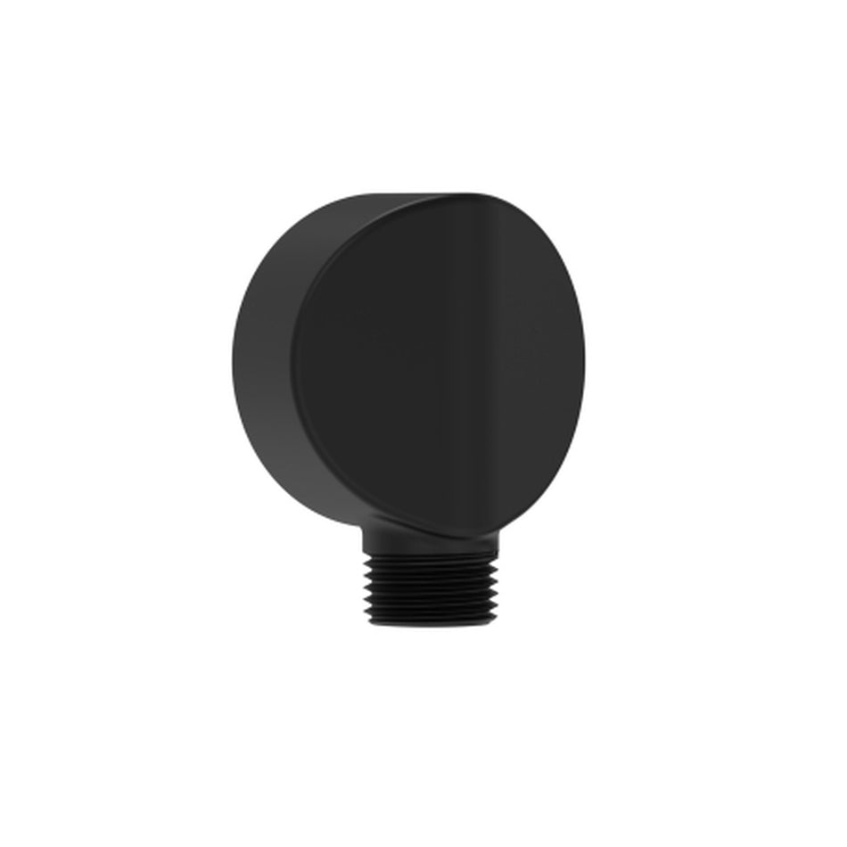 Bristan Round Shower Wall Outlet Elbow - Matt Black