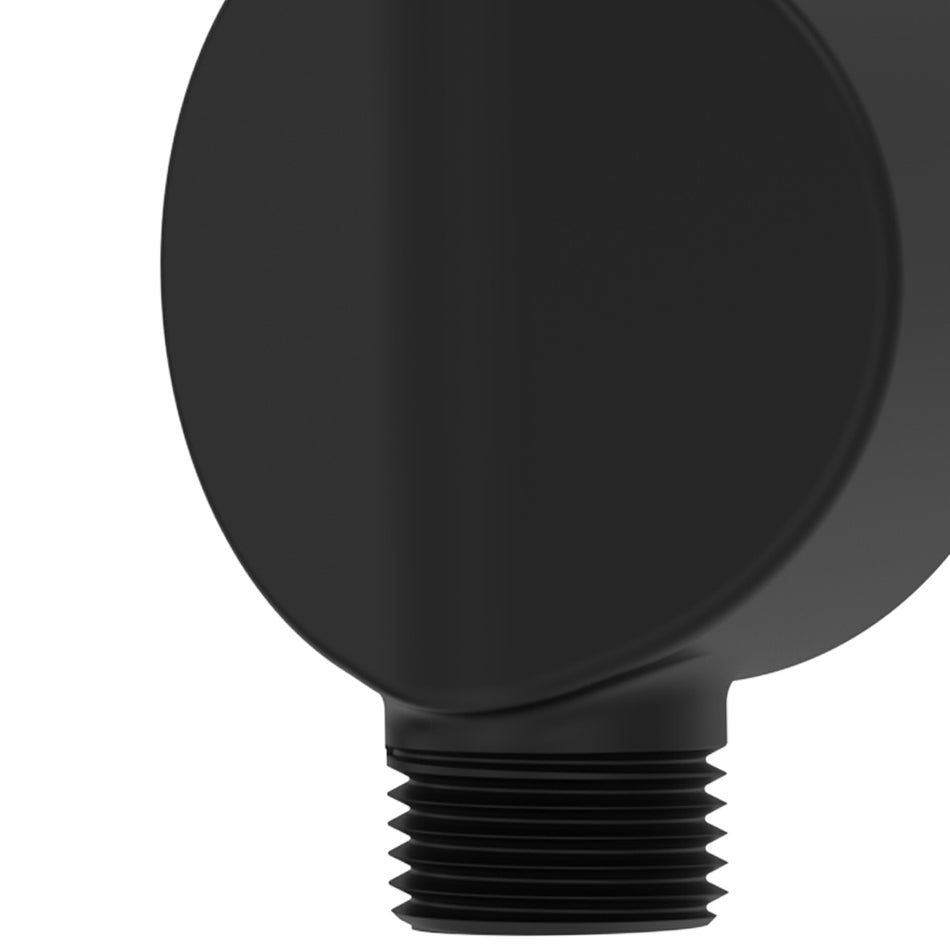 Bristan Round Shower Wall Outlet Elbow - Matt Black