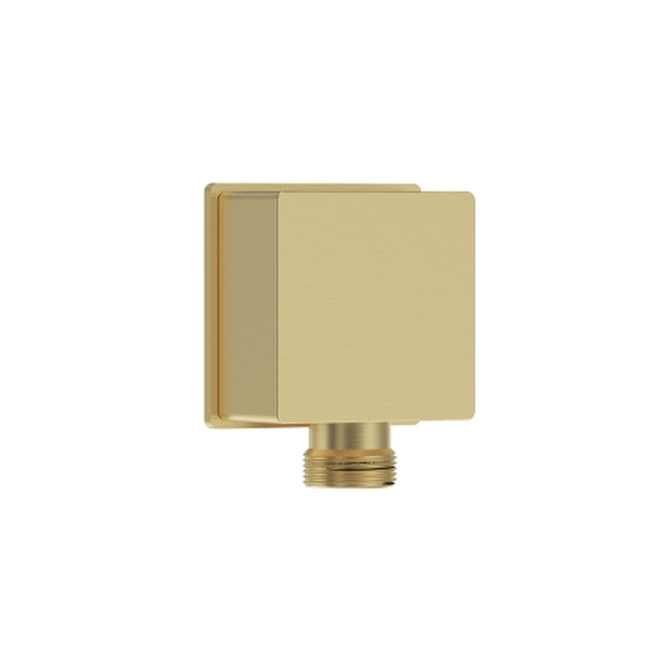 Bristan Square Shower Wall Outlet Elbow - Brushed Brass