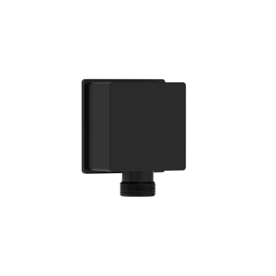 Bristan Square Shower Wall Outlet Elbow - Matt Black