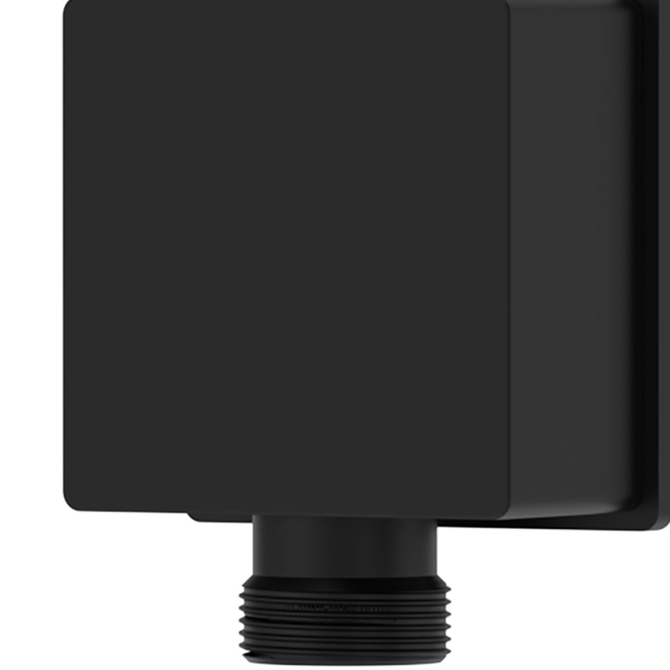 Bristan Square Shower Wall Outlet Elbow - Matt Black