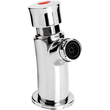 Bristan Single Soft Touch Timed Flow Basin Bib Tap - Chrome